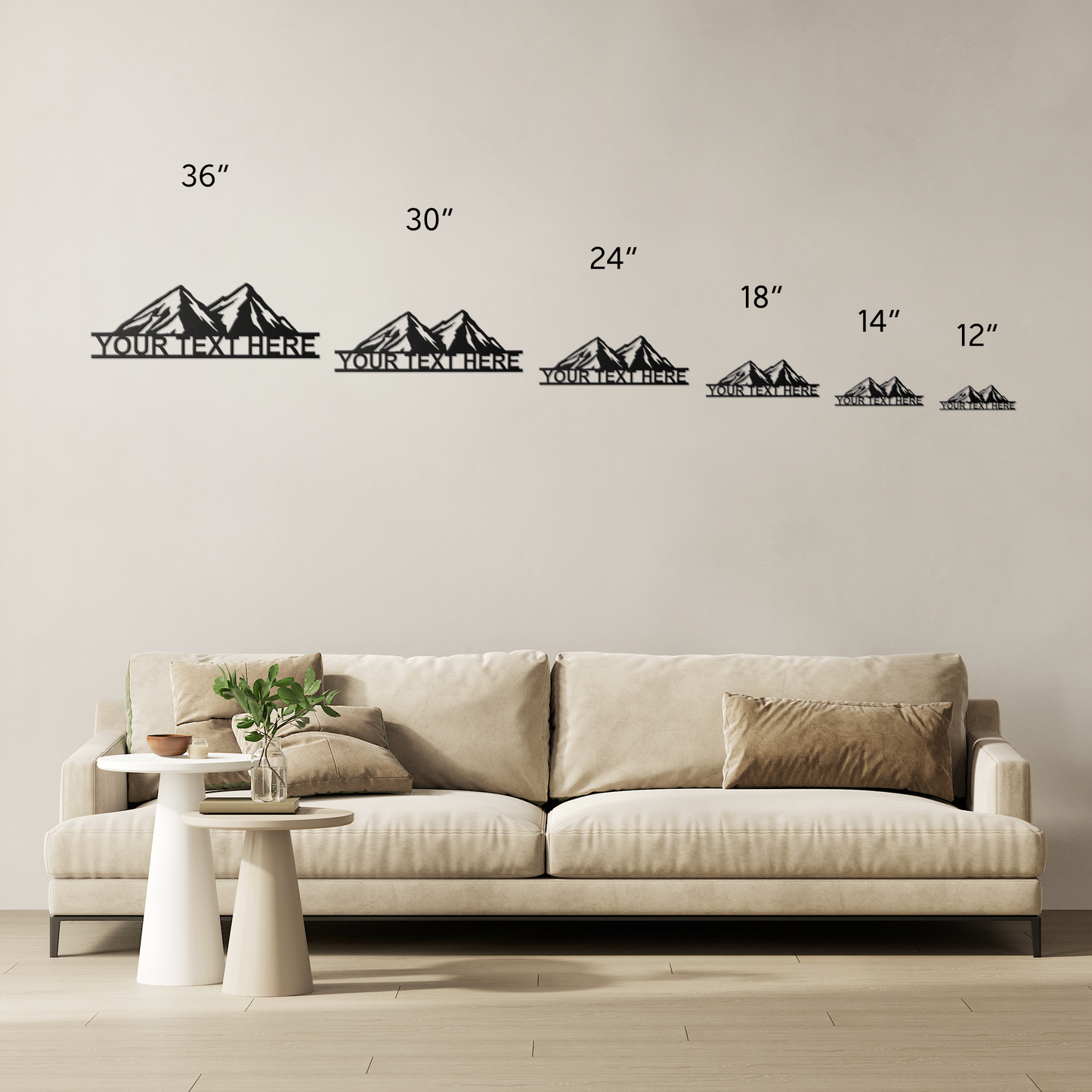 Mountain Scene Custom Metal Sign