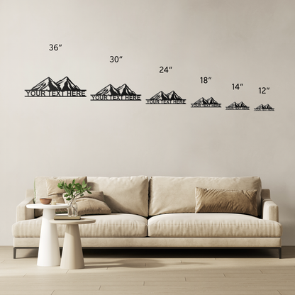 Mountain Scene Custom Metal Sign