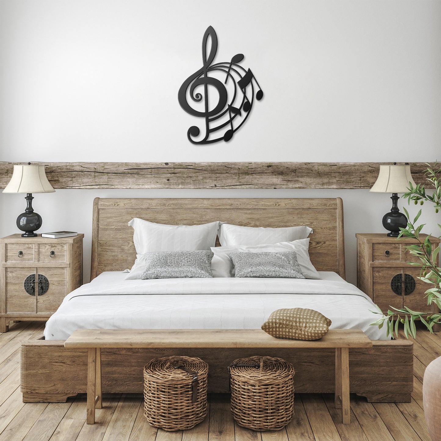 Musical Note Wall Art - Stylish Metal Decor for Music Lovers