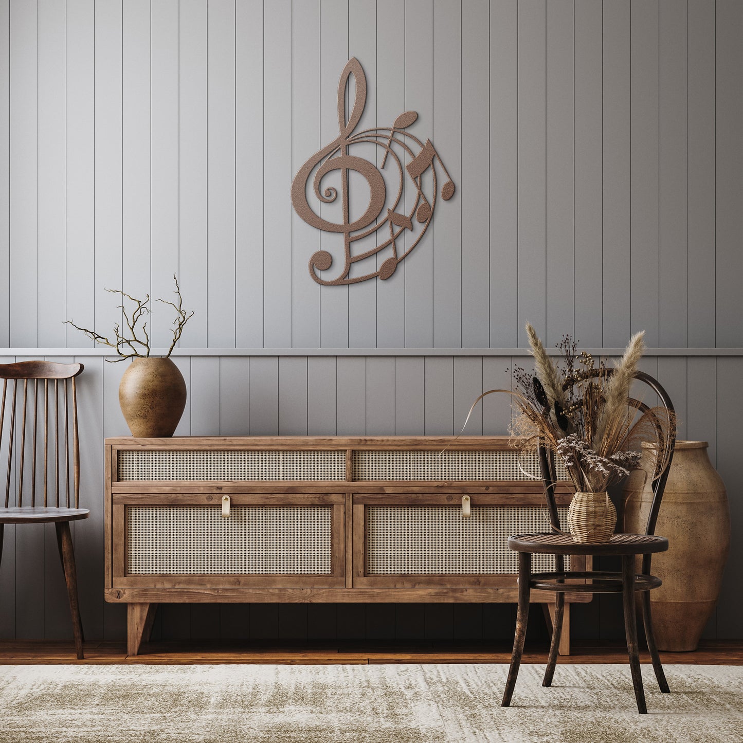 Musical Note Wall Art - Stylish Metal Decor for Music Lovers