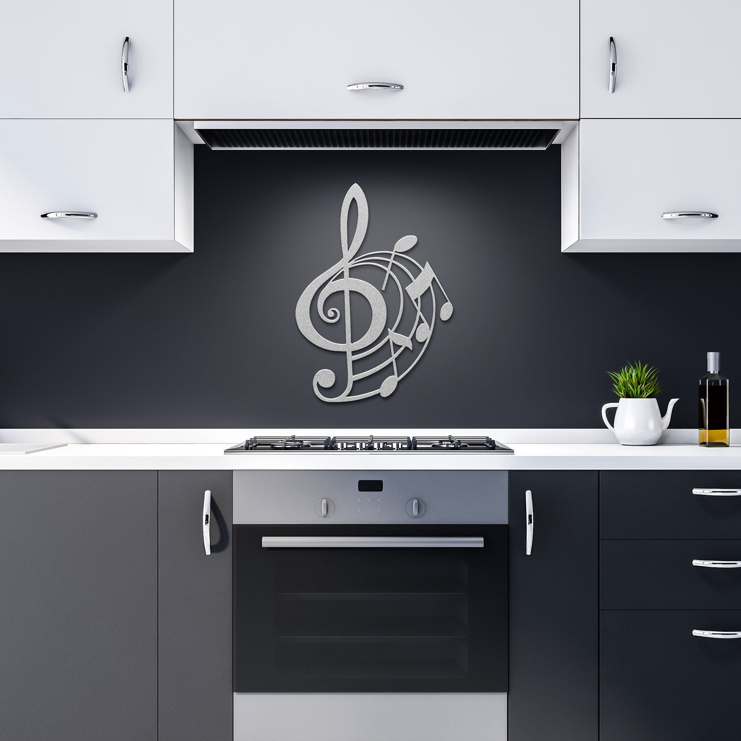 Musical Note Wall Art - Stylish Metal Decor for Music Lovers