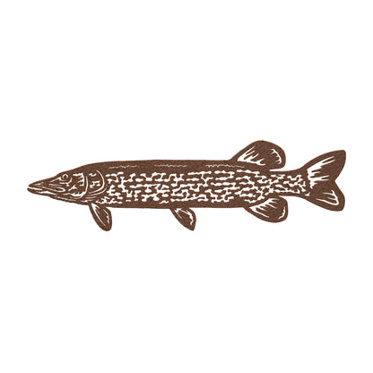 Northern Pike Fish Wall Art - Striking Metal Decor - Laser  Cut Wall Sign