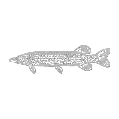 Northern Pike Fish Wall Art - Striking Metal Decor - Laser  Cut Wall Sign