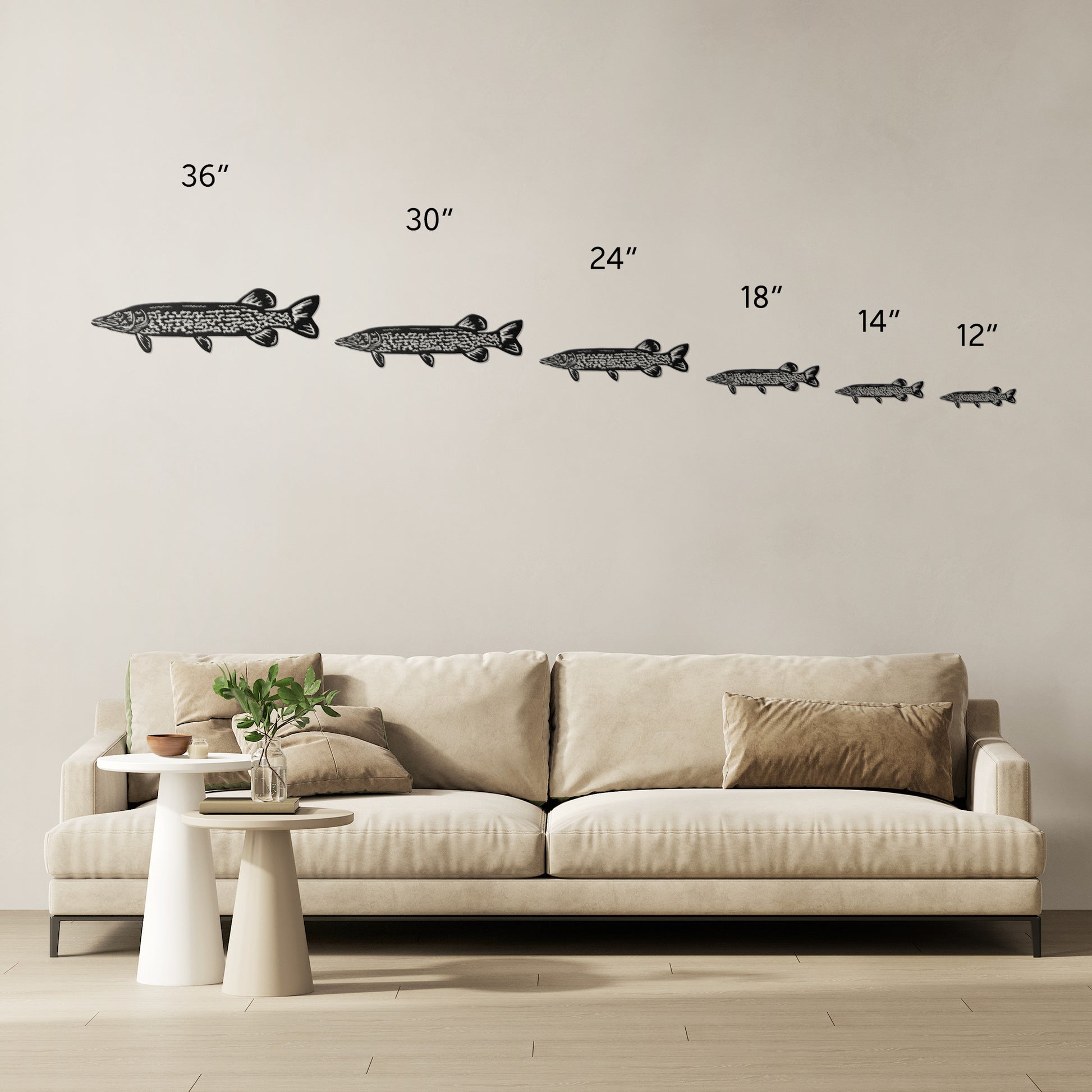 Northern Pike Fish Wall Art - Striking Metal Decor - Laser Cut Wall Si –  Beamish Metal Works