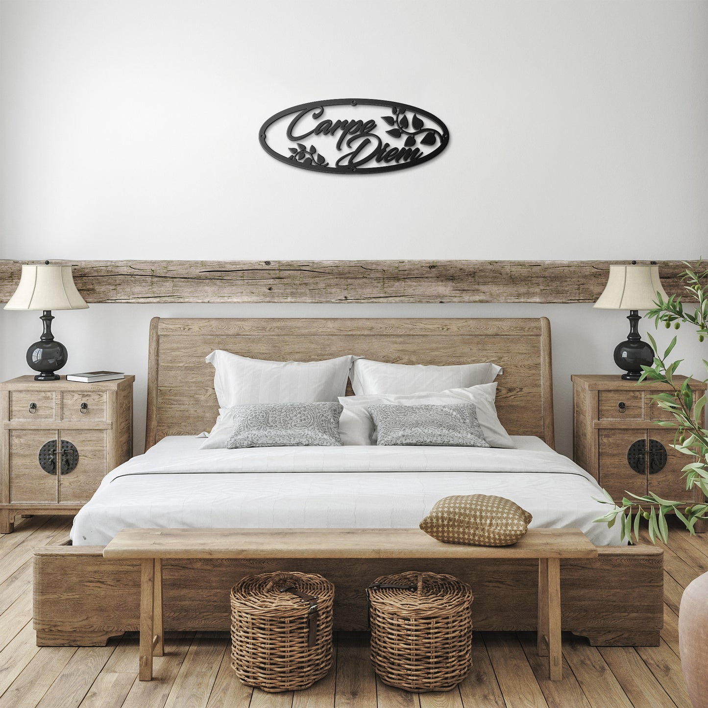 Ornate Carpe Diem Metal Word Sign