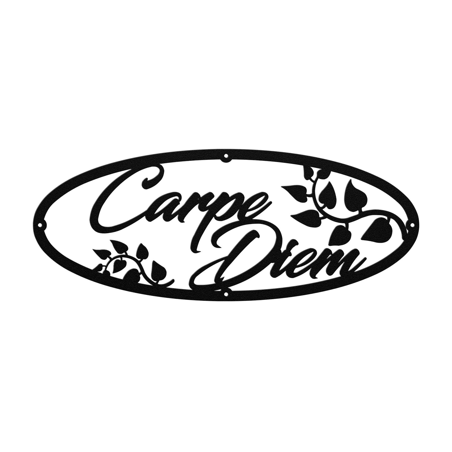 Ornate Carpe Diem Metal Word Sign