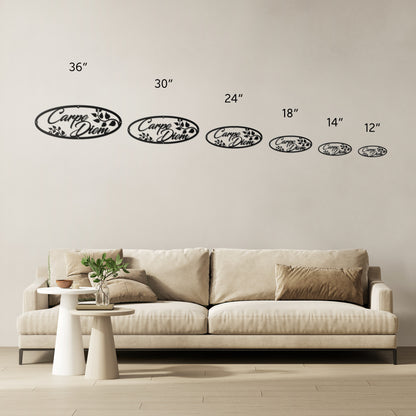 Ornate Carpe Diem Metal Word Sign