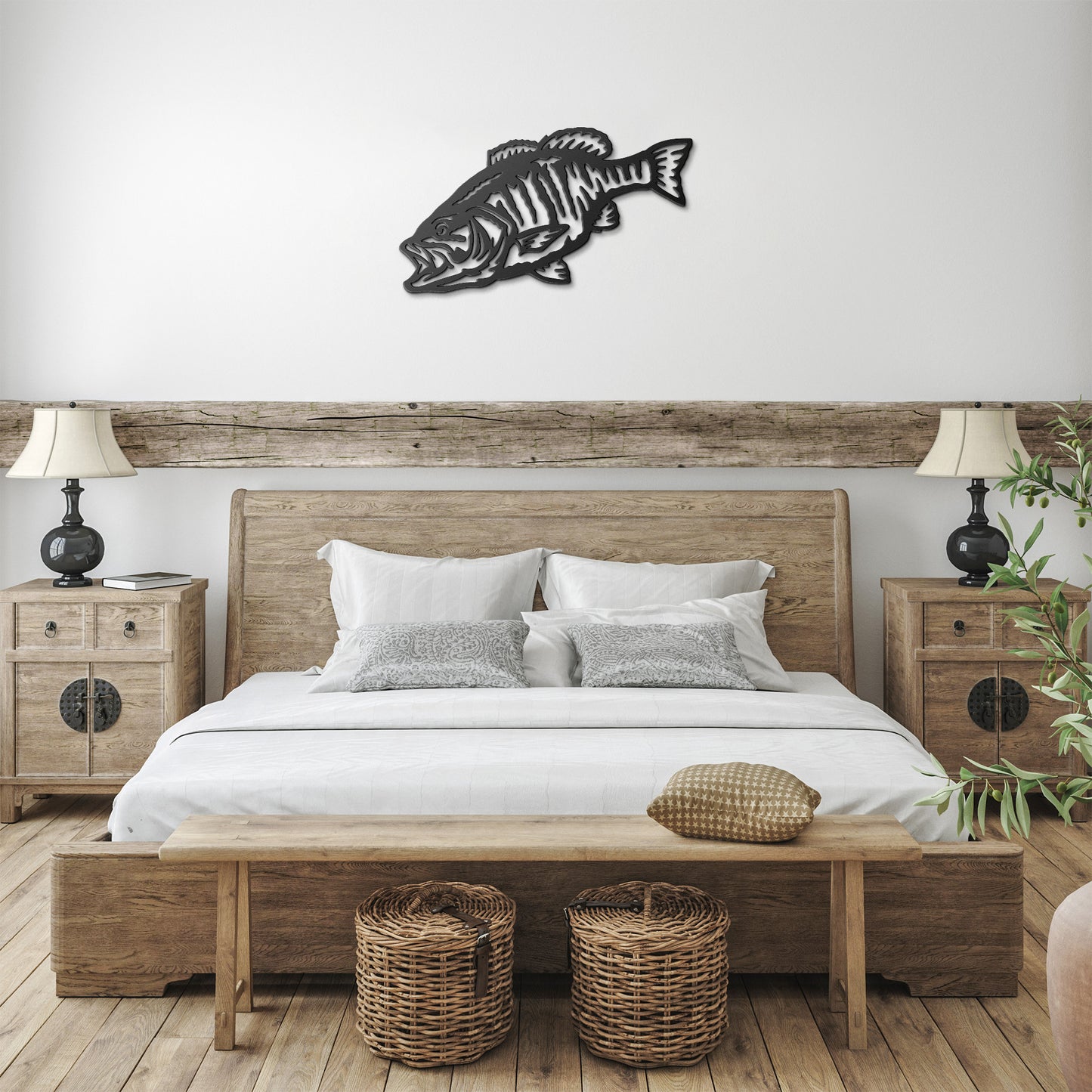 Small Mouth Bass Metal Art - Indoor/Outdoor laser cut Fish Decor