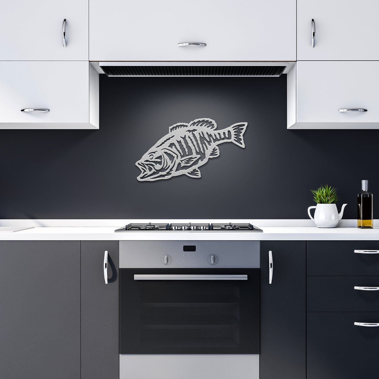 Small Mouth Bass Metal Art - Indoor/Outdoor laser cut Fish Decor