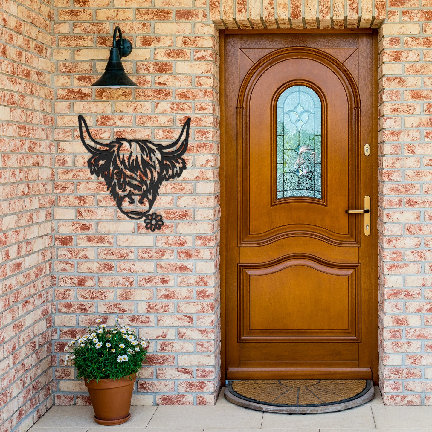 Indoor/Outdoor Highland Cow Decor - Durable Steel Wall Art