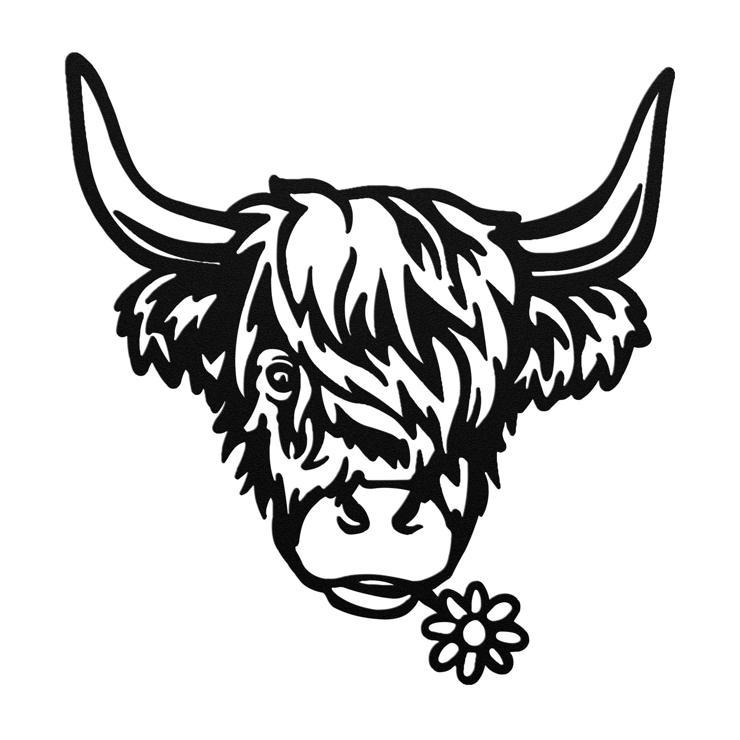 Indoor/Outdoor Highland Cow Decor - Durable Steel Wall Art