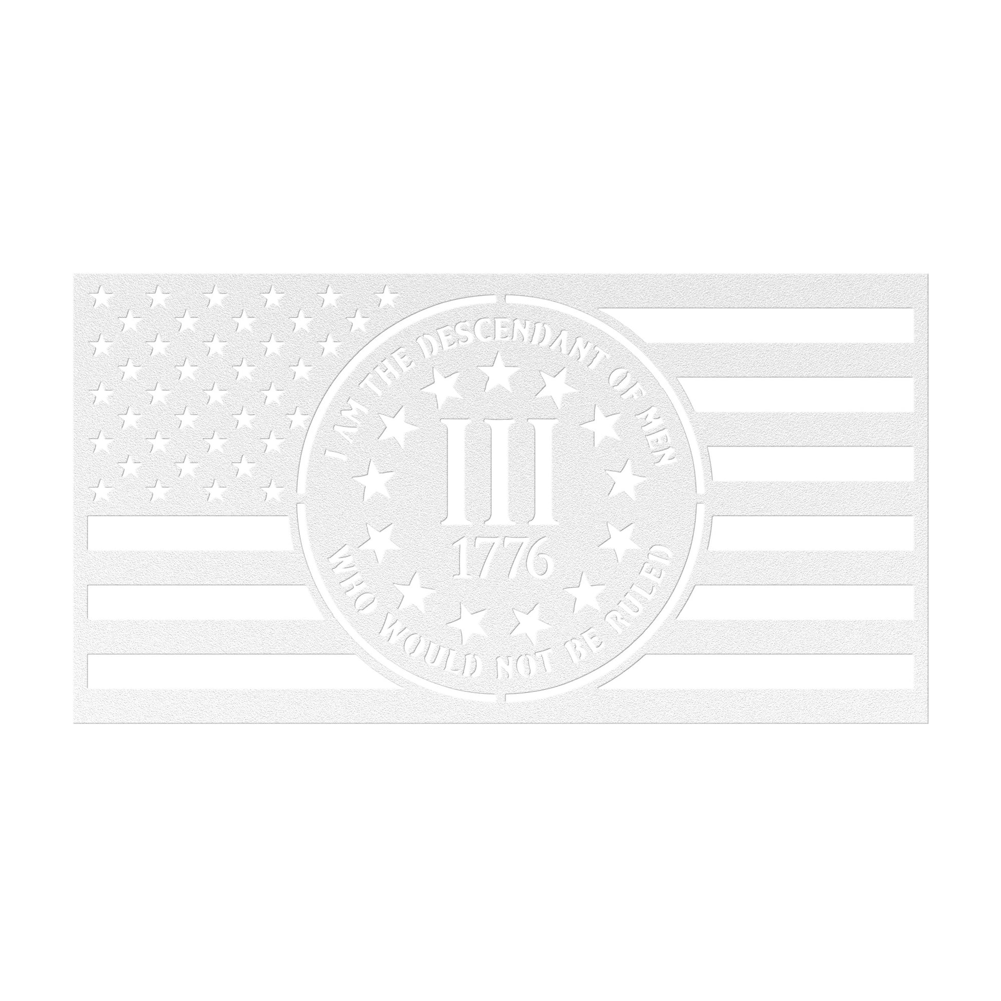 1776 Flag Optional Monogram Cool Patriotic USA Patch