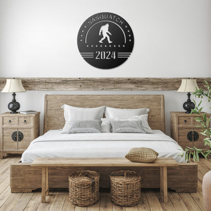 Sasquatch 2024 Metal Sign - Bigfoot for President - Funny Political Home Decor