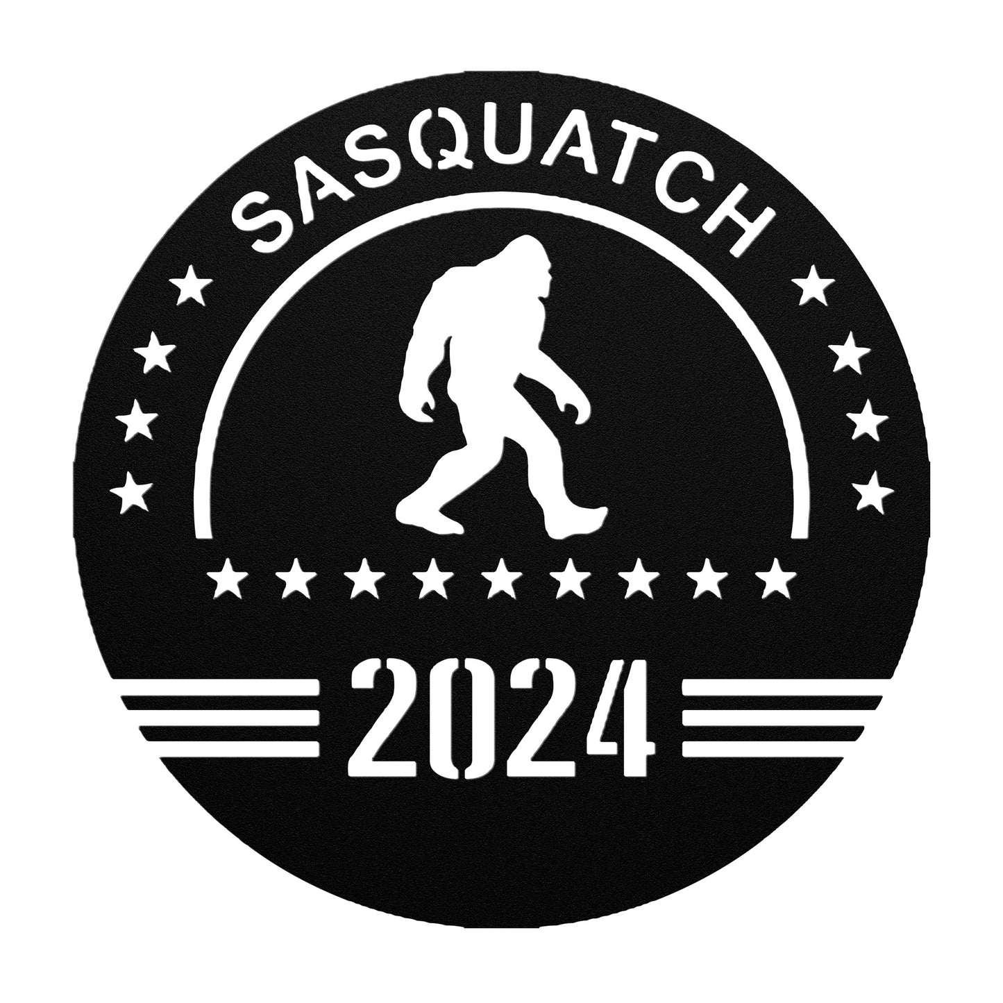 Sasquatch 2024 Metal Sign - Bigfoot for President - Funny Political Home Decor