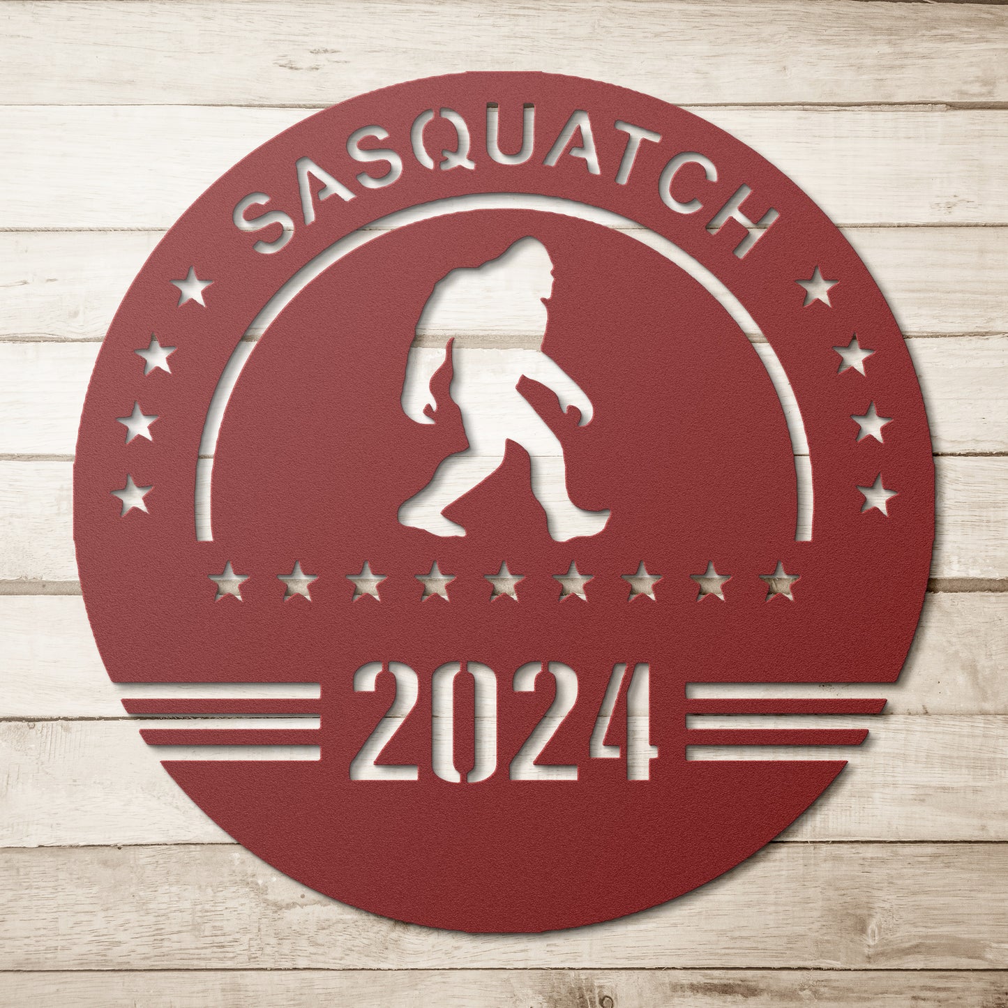 Sasquatch 2024 Metal Sign - Bigfoot for President - Funny Political Home Decor