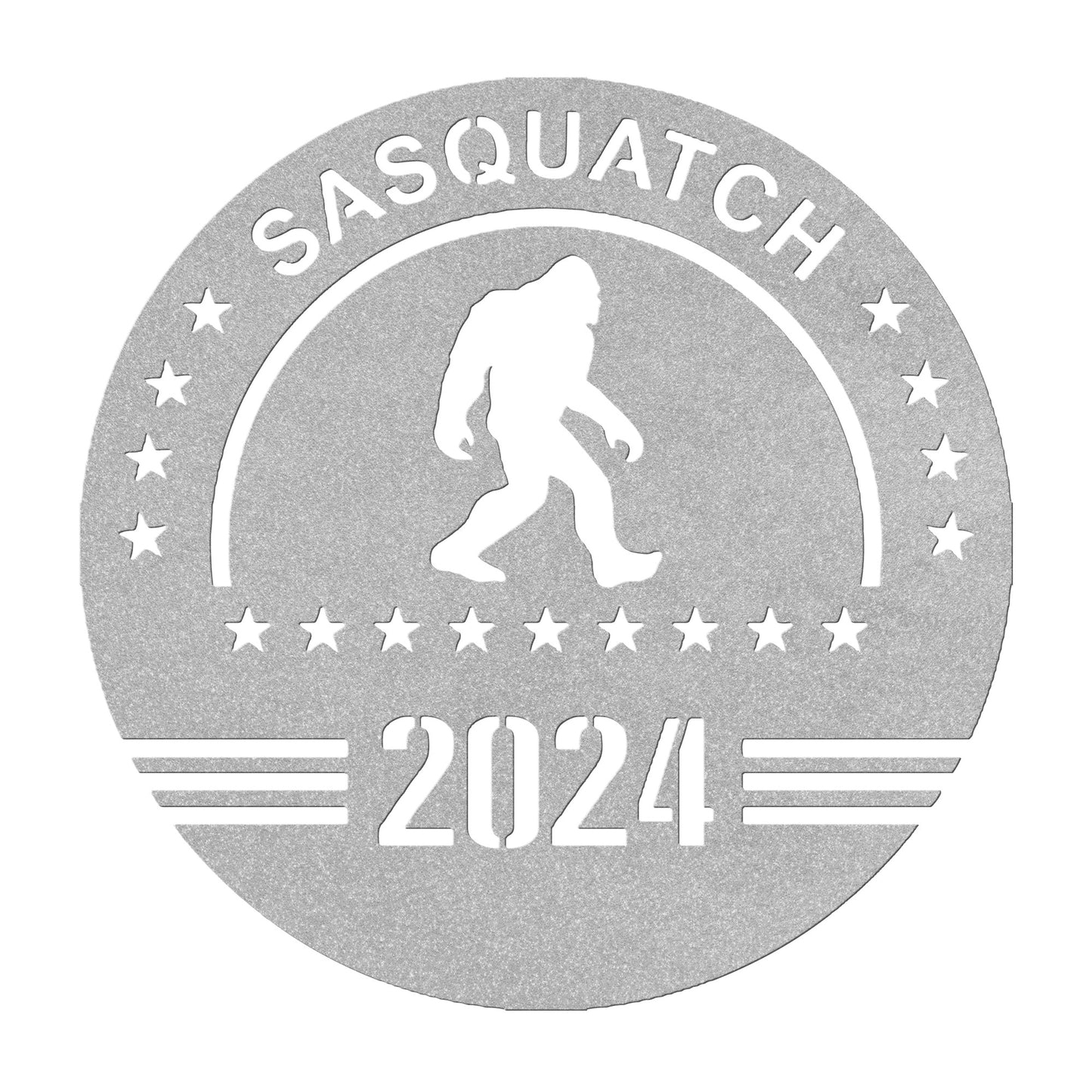 Sasquatch 2024 Metal Sign - Bigfoot for President - Funny Political Home Decor