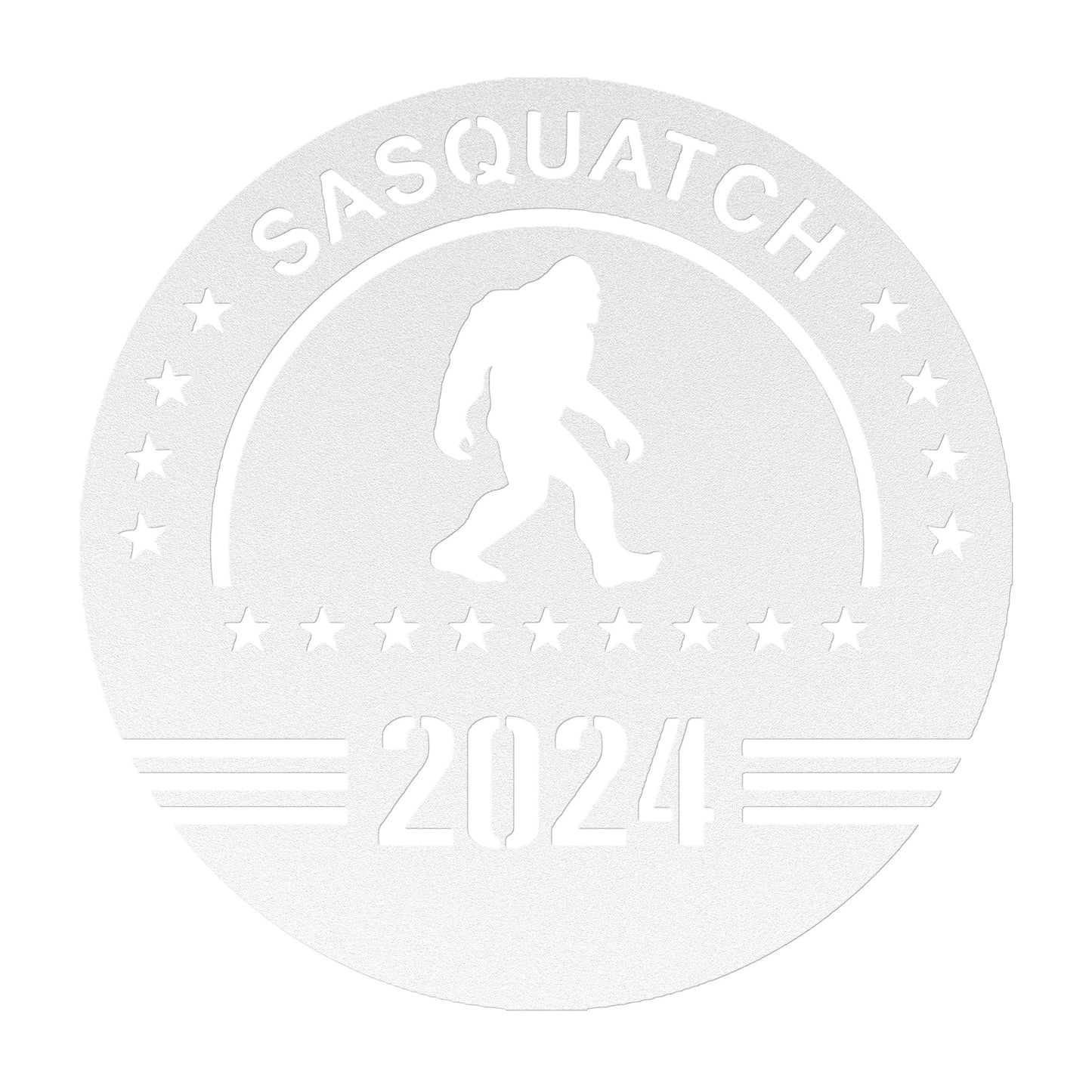 Sasquatch 2024 Metal Sign - Bigfoot for President - Funny Political Home Decor