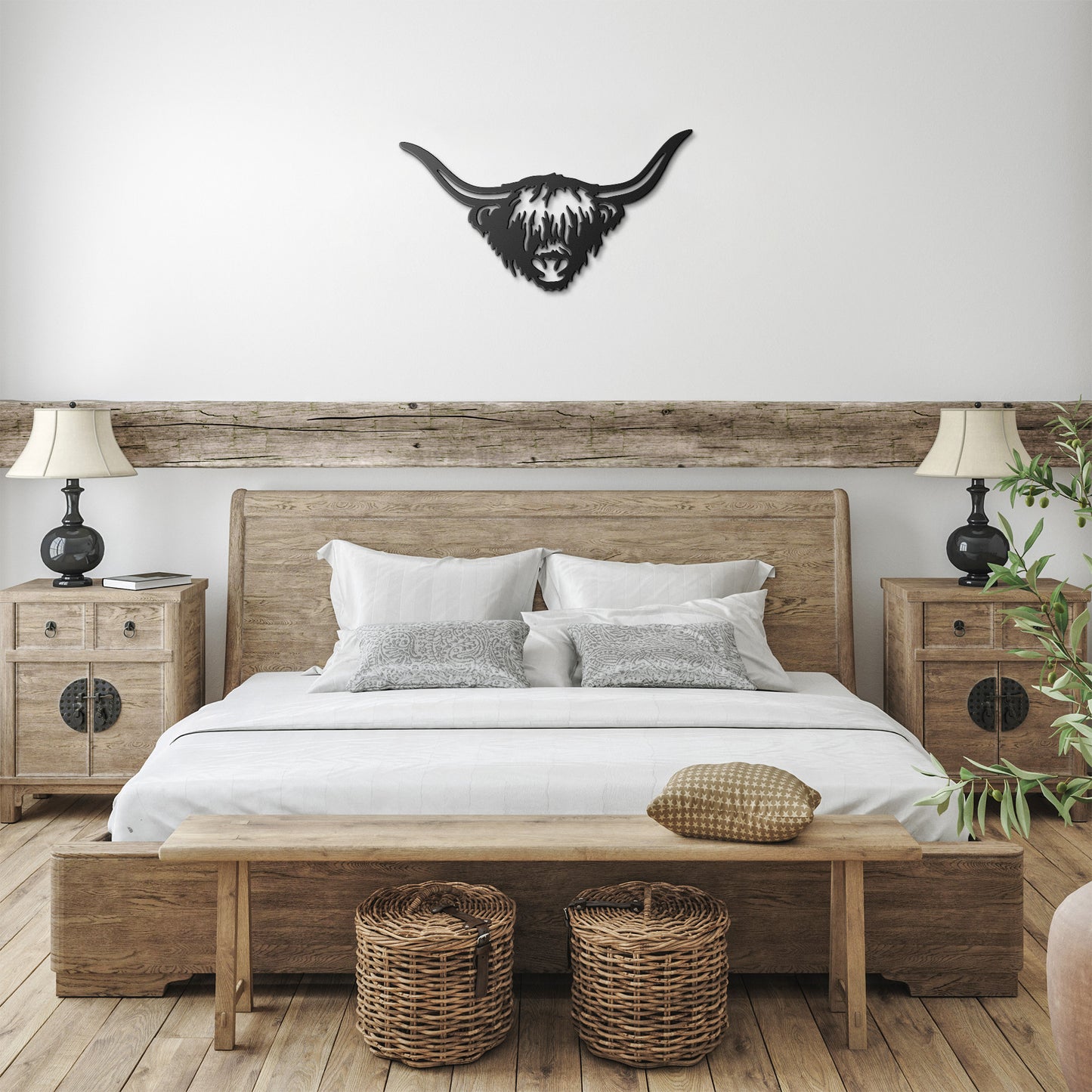 Scottish Cow Metal Wall Art - Unique Indoor/Outdoor Decor