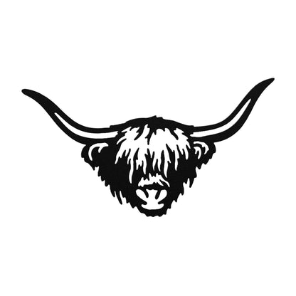 Scottish Cow Metal Wall Art - Unique Indoor/Outdoor Decor