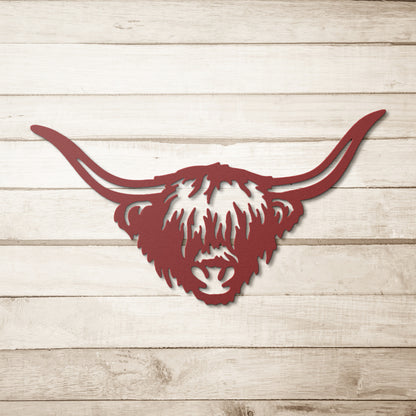 Scottish Cow Metal Wall Art - Unique Indoor/Outdoor Decor