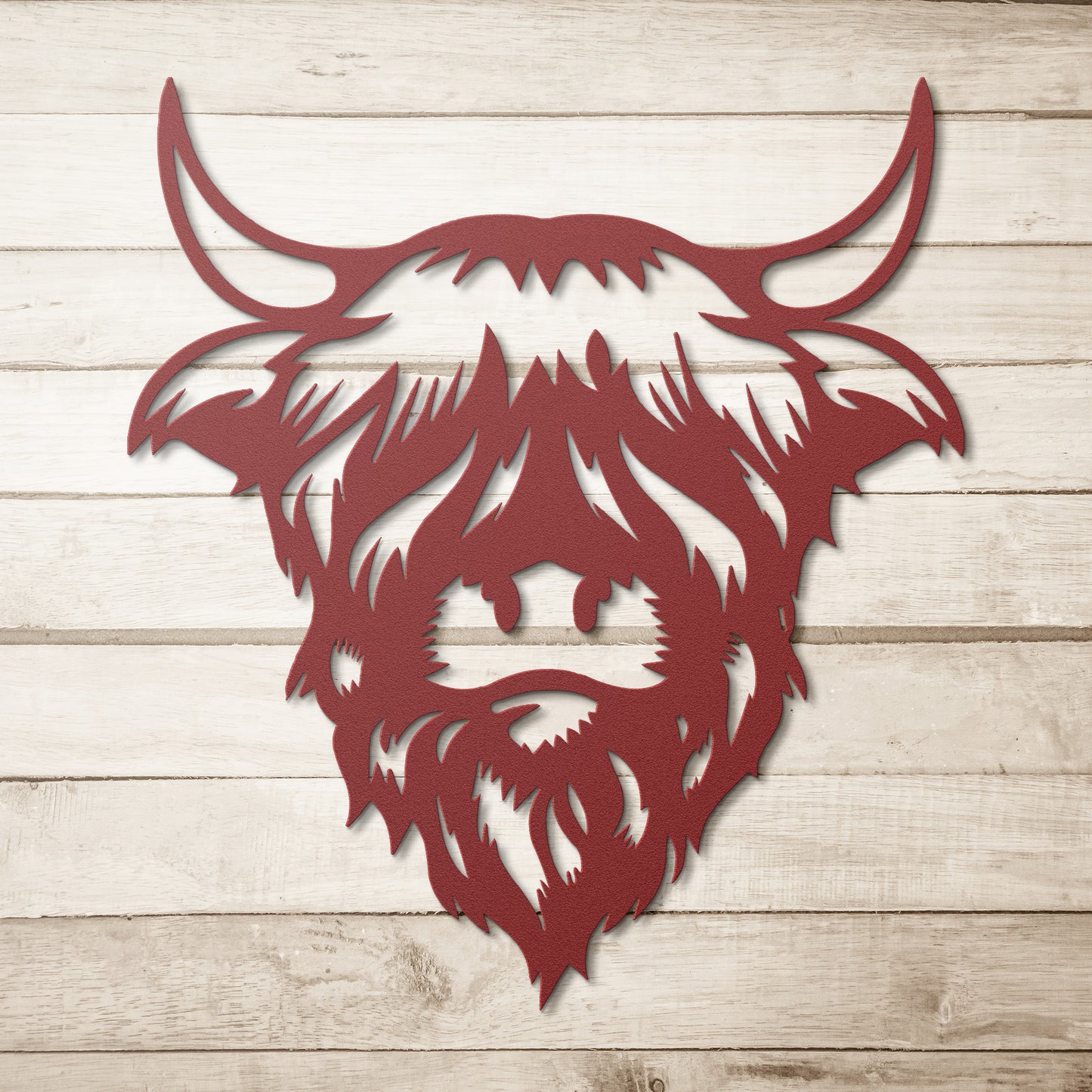 Scottish Highland Cow Wall Decor - Durable Metal Art - Indoor/Outdoor