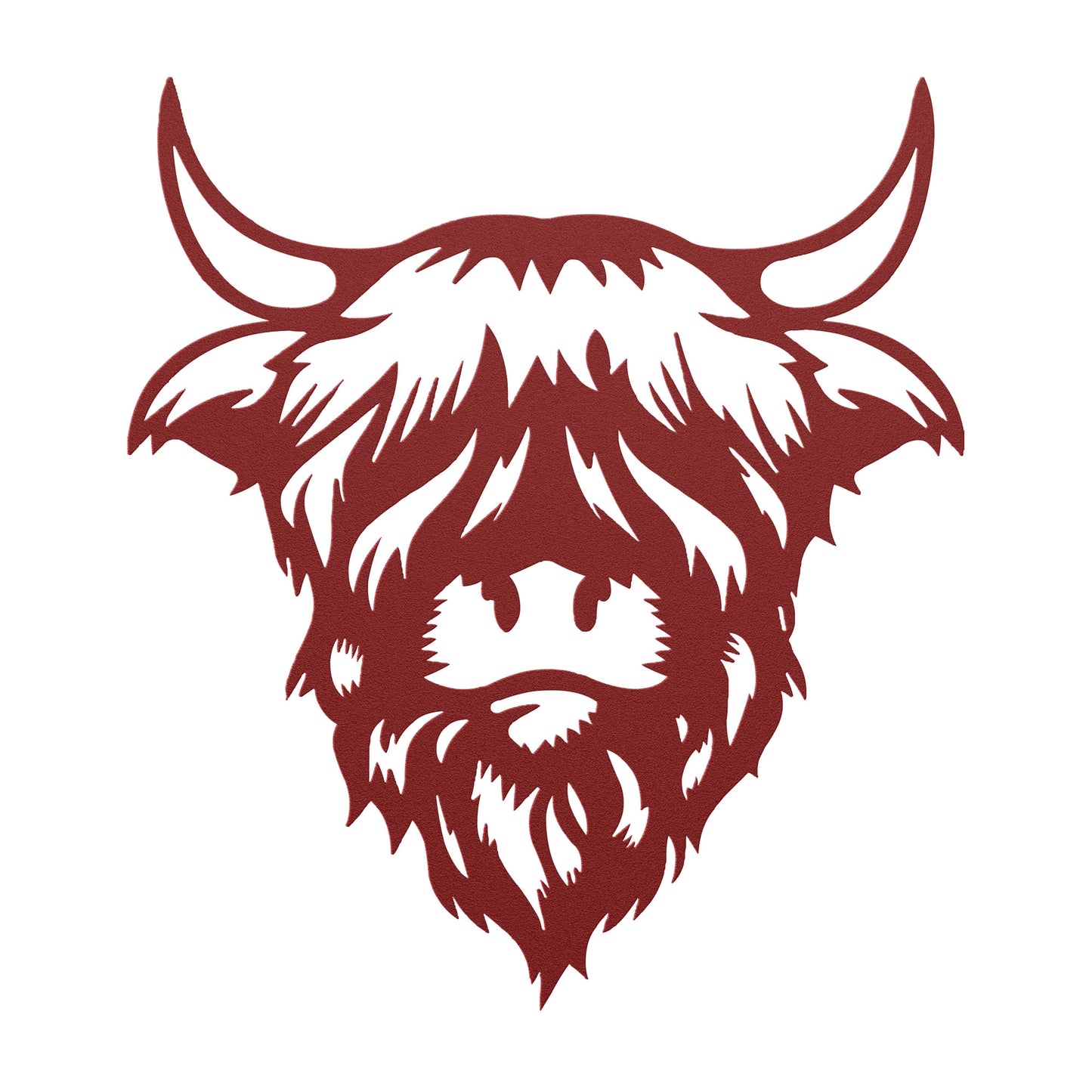 Scottish Highland Cow Wall Decor - Durable Metal Art - Indoor/Outdoor