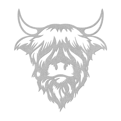 Scottish Highland Cow Wall Decor - Durable Metal Art - Indoor/Outdoor