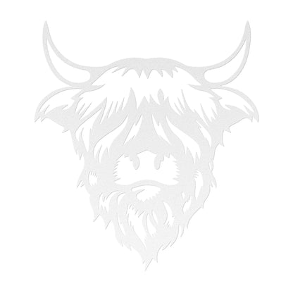 Scottish Highland Cow Wall Decor - Durable Metal Art - Indoor/Outdoor