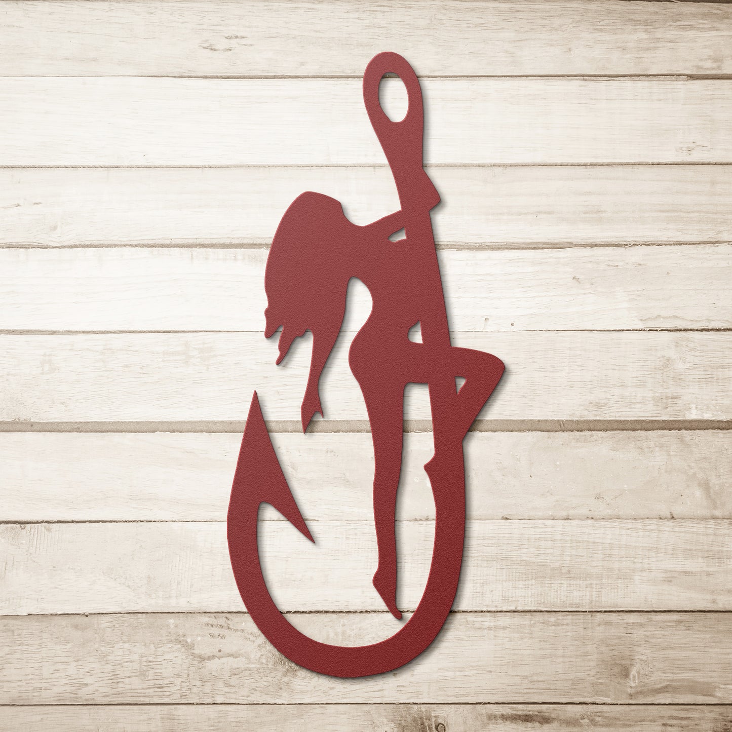 Sexy Fish Hook Metal Art - USA - Home Decor Funny Gift