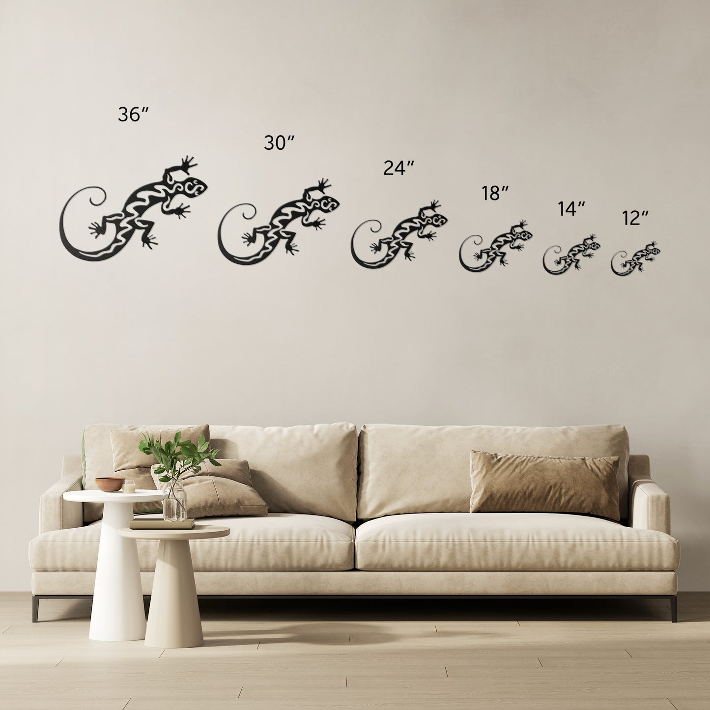 Southwestern Gecko - Laser Cut Metal Wall Art