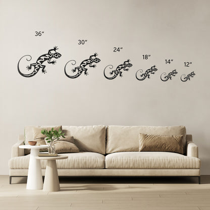 Southwestern Gecko - Laser Cut Metal Wall Art