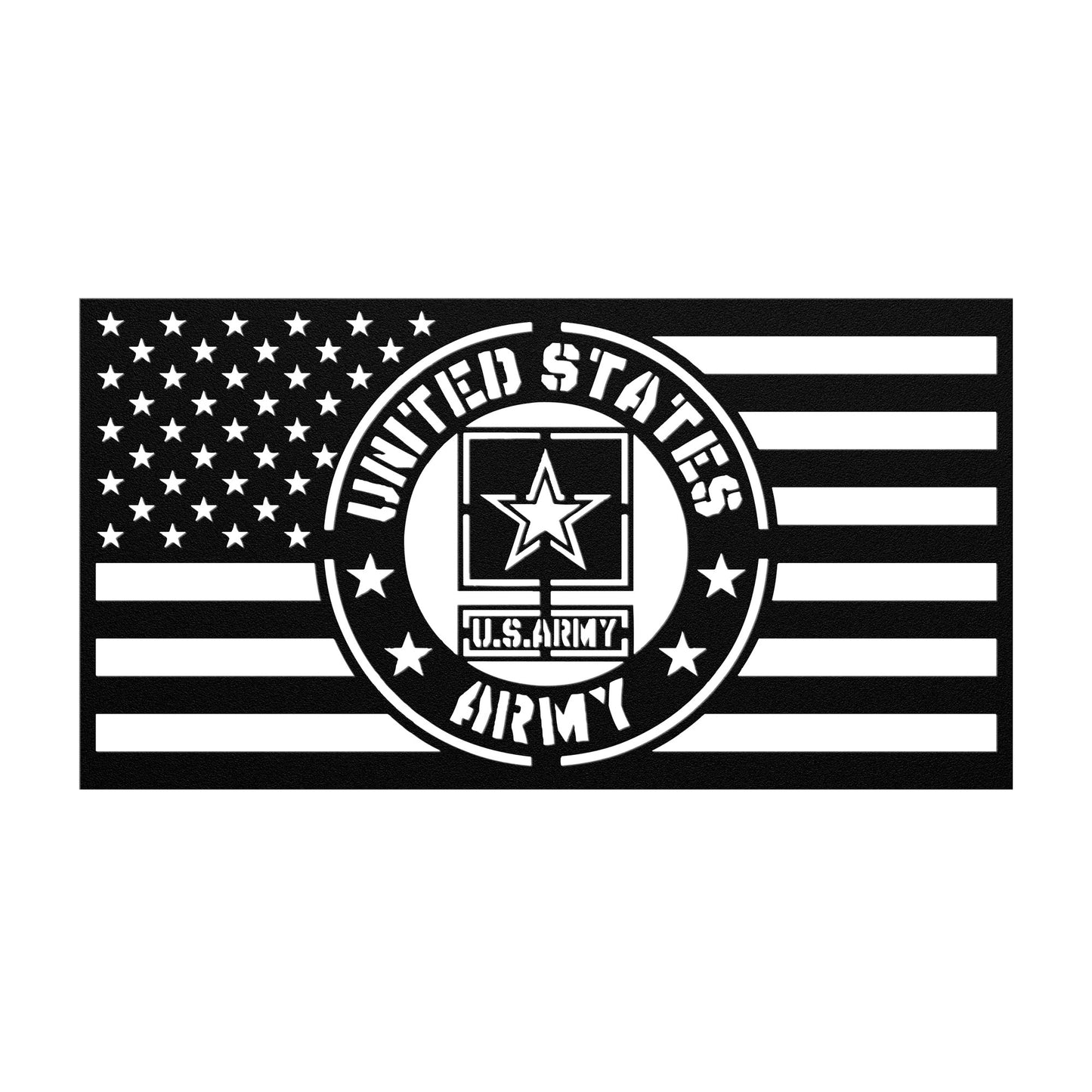 US Army Themed American Flag - Made in USA - Military Decor