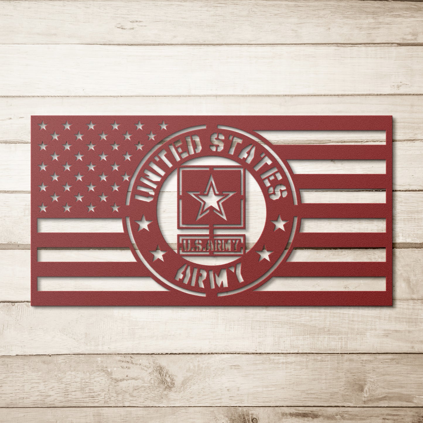 US Army Themed American Flag - Made in USA - Military Decor