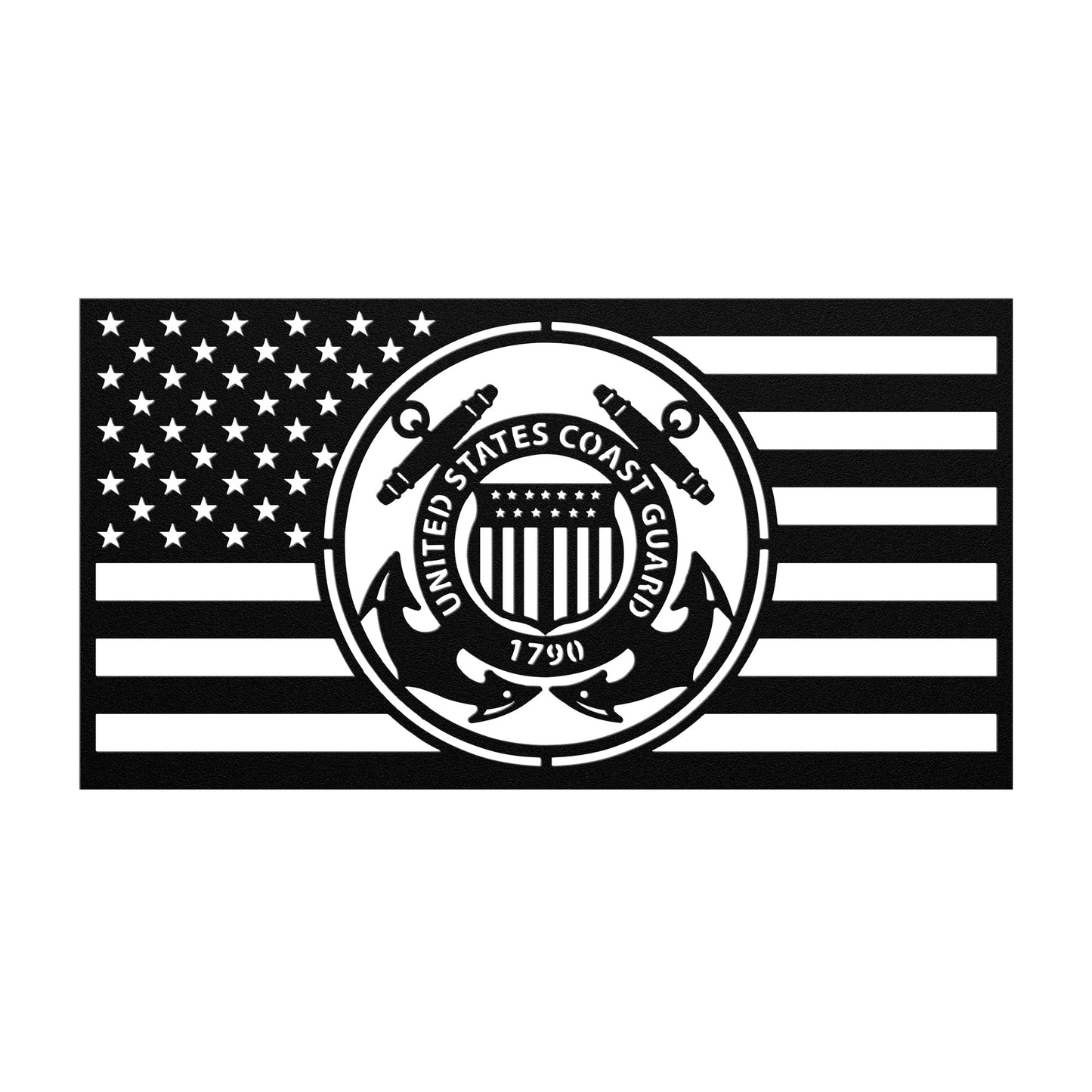 United States Coast Guard Themed American Flag - Made in USA - Military Decor