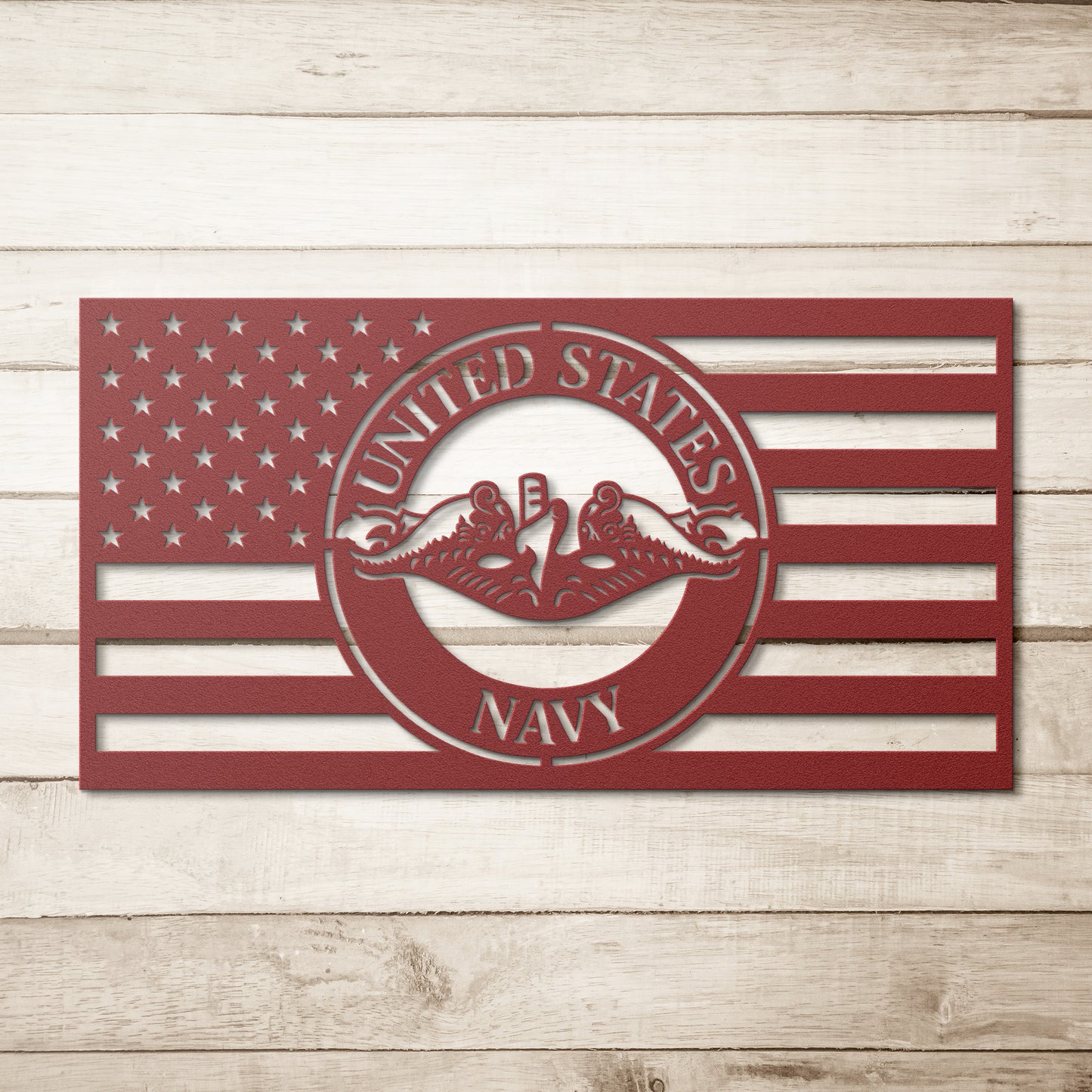 United States Navy Themed American Flag - Made in USA - Military Decor