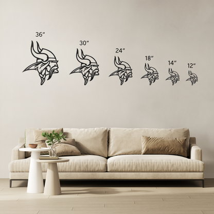 Vikings Head - Viking wall decor - Metal Mancave Sign - Sport room gift