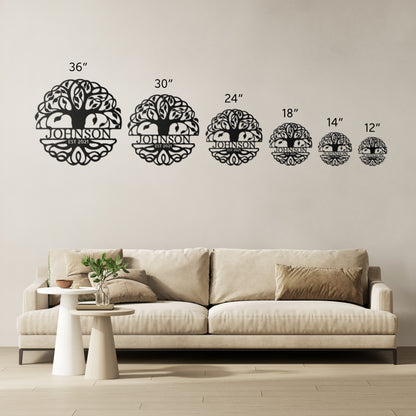 tree of life monogram size comparison