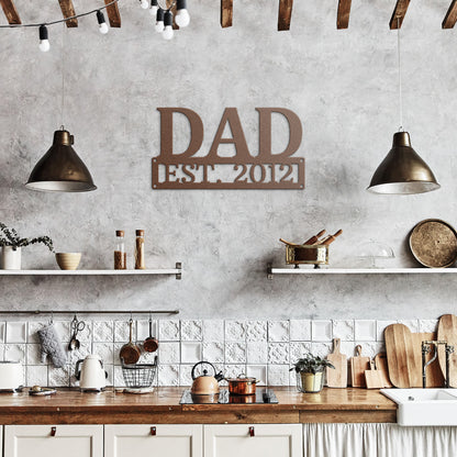 Dad Monogram - Steel Sign