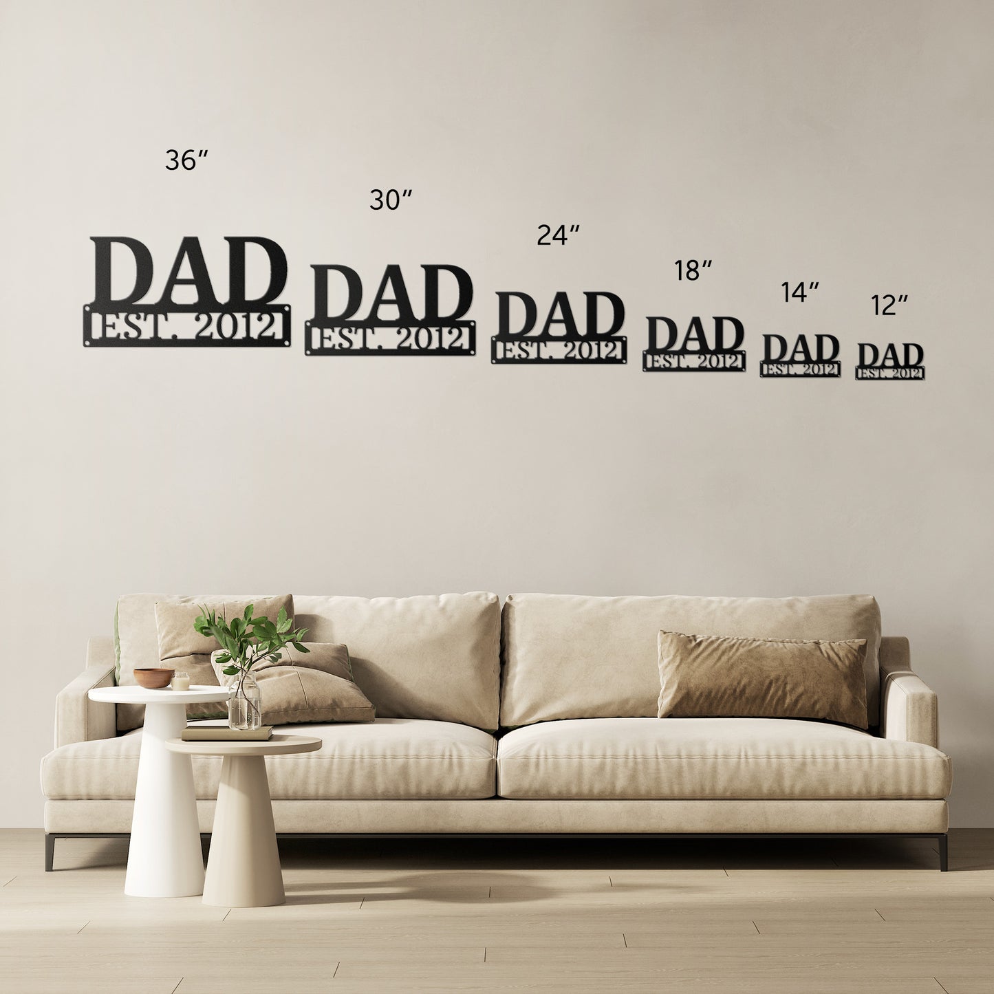 Dad Monogram - Steel Sign