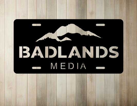 Badlands Media Official License Plate