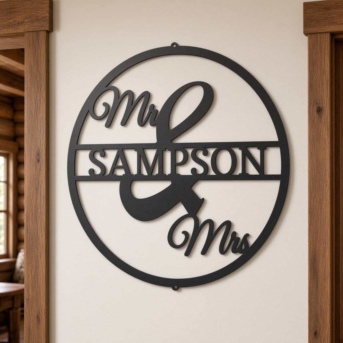 Mr and Mrs Circle Personalized Monogram
