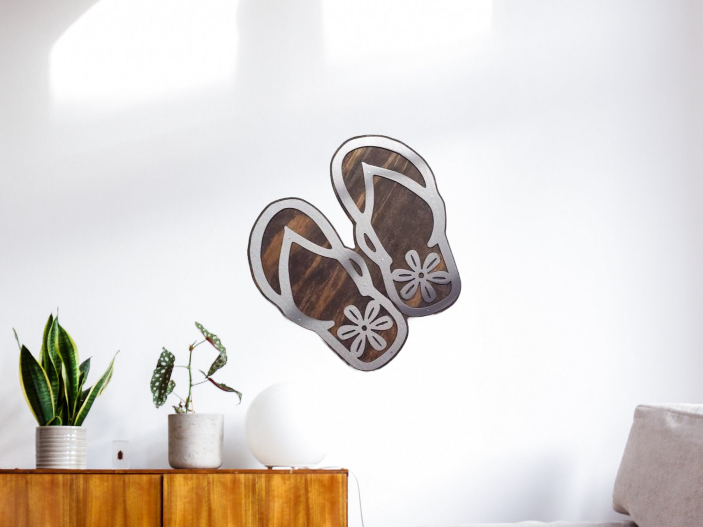 Flip Flop metal Wall Art | Coastal Wall Décor | Made in USA