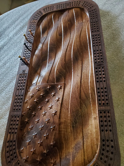 custom cribbage board flag design