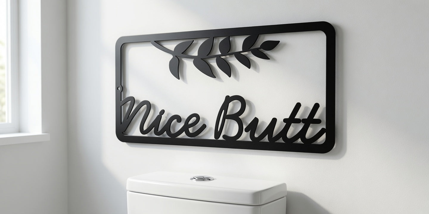 Nice Butt Novelty Bathroom Sign
