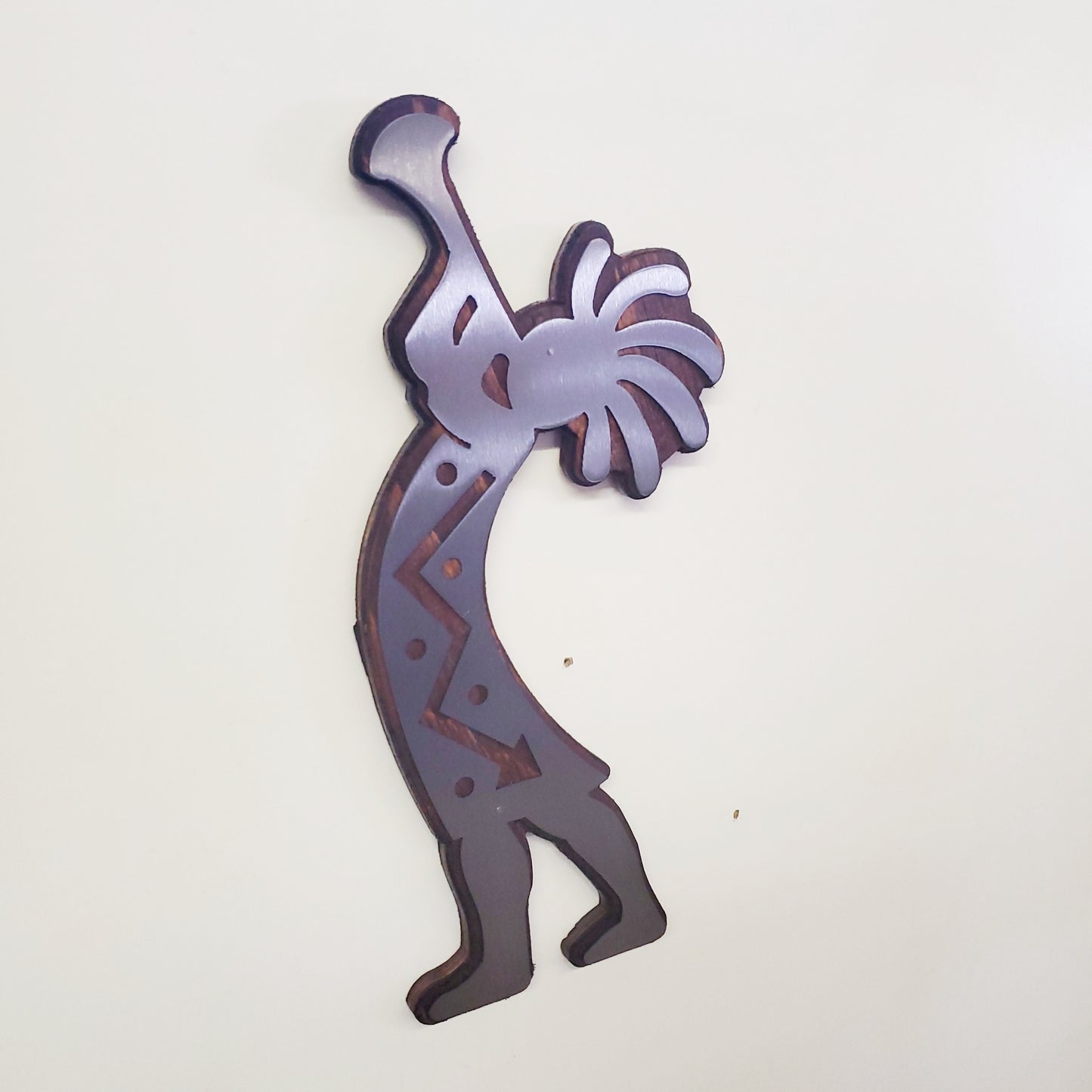 Kokopelli Rustic Wood and Metal Native American and Southwestern Wall Décor