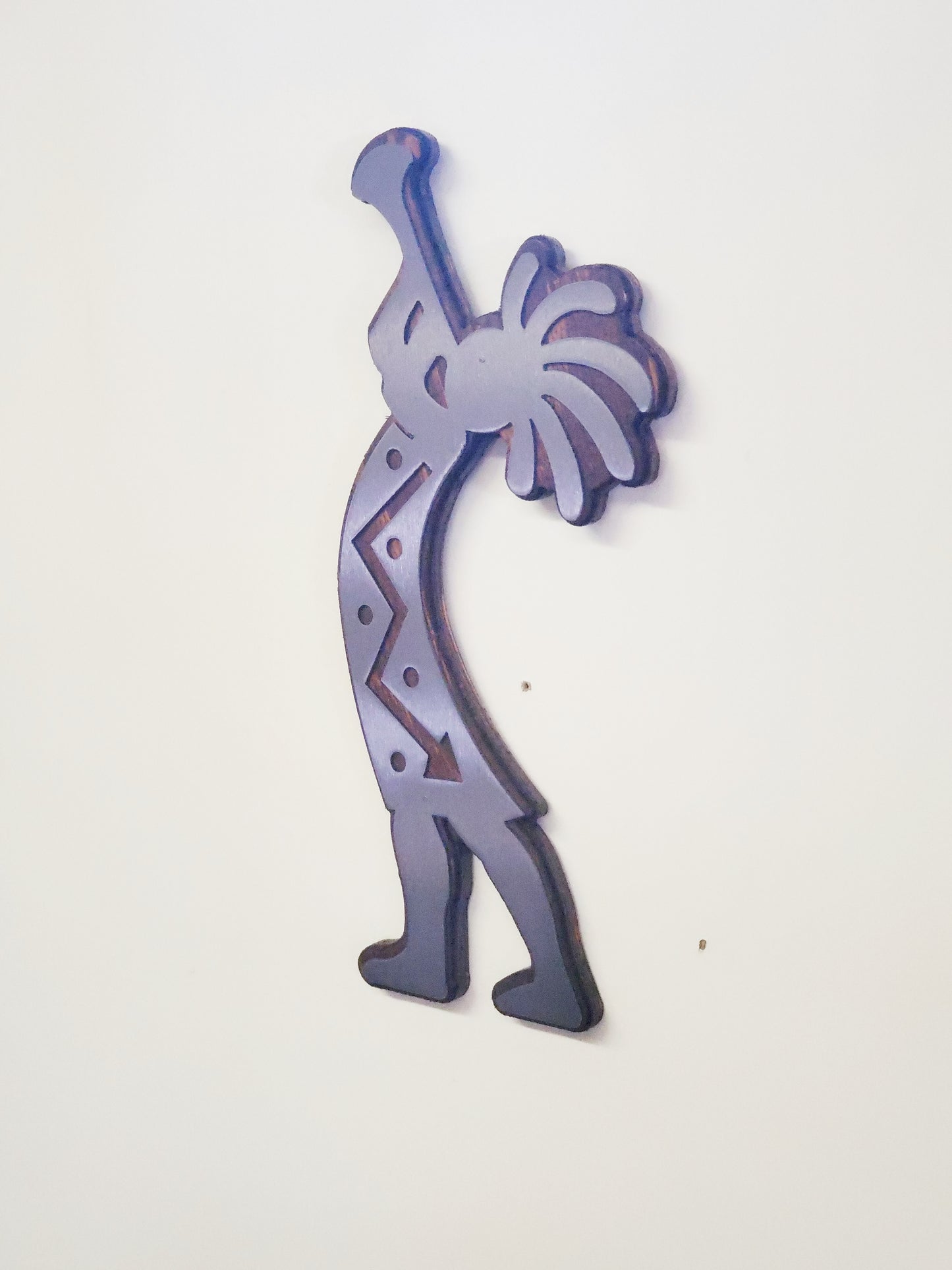 Kokopelli Rustic Wood and Metal Native American and Southwestern Wall Décor