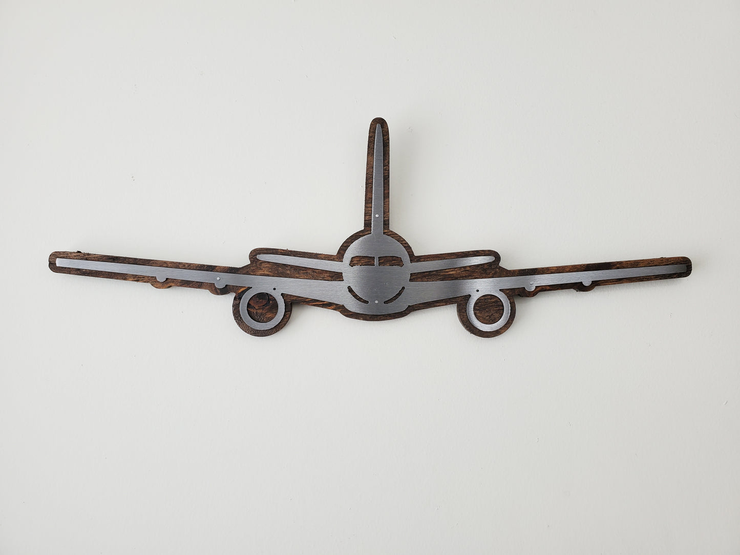 Boeing 757 767  Metal Wall Art decor | 757 Silhouette Wall Plaque Gift | Made in USA