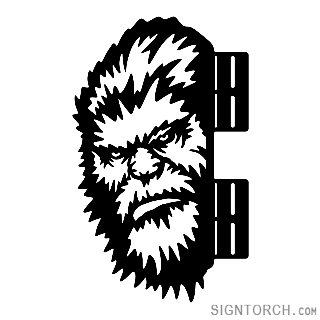 Peeking Bigfoot