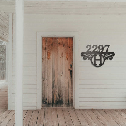 Initial Address Sign - Customized House Number Home Decor