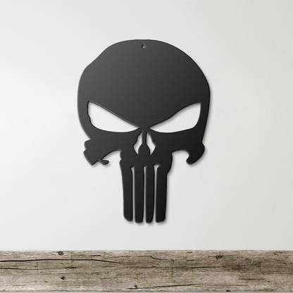 Skull Logo Metal Wall Art Punisher